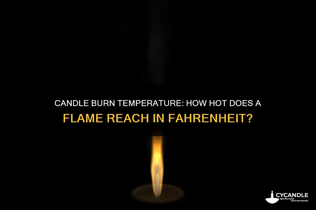 how hot does a candle burn fahrenheit