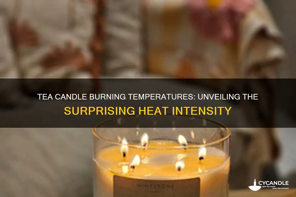 how hot does a tea candle burn