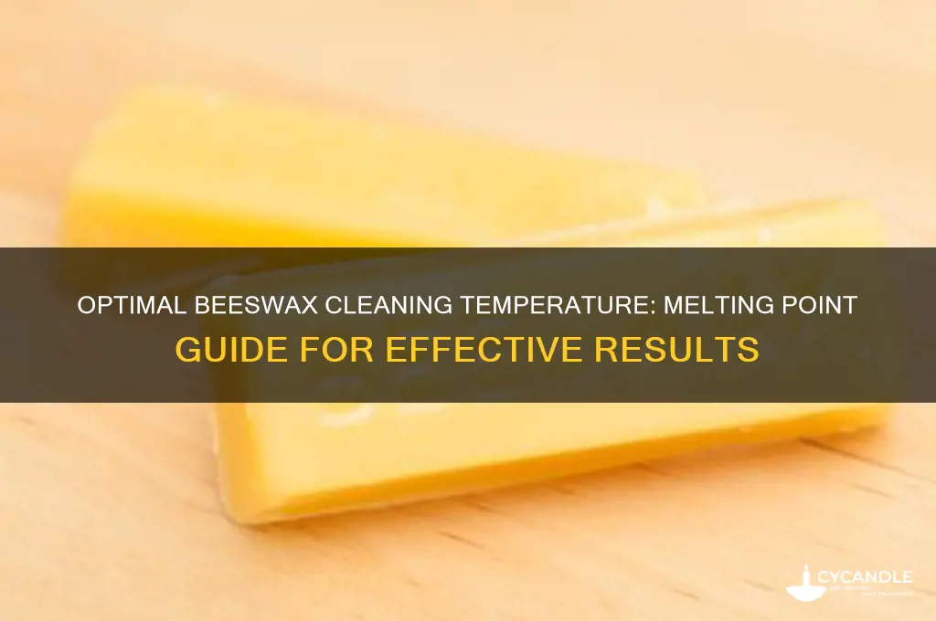 how hot does beeswax have to be to clean