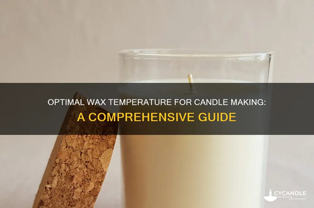 how hot does wax have to be to make candles