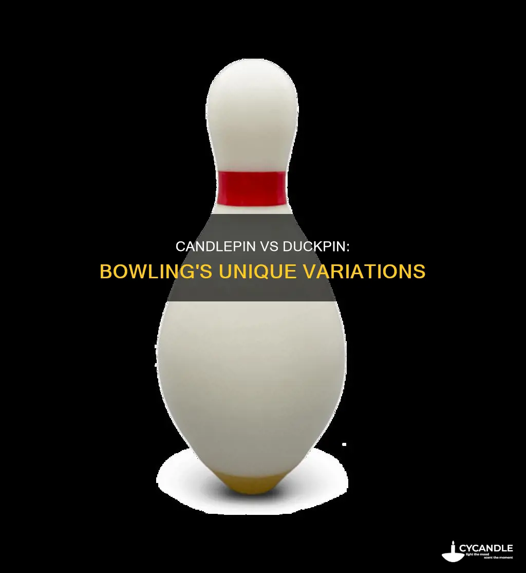 how is candle pin bowling different from duck pin bowling