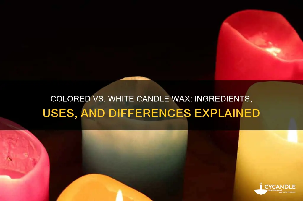 how is color candle wax different from white candle wax