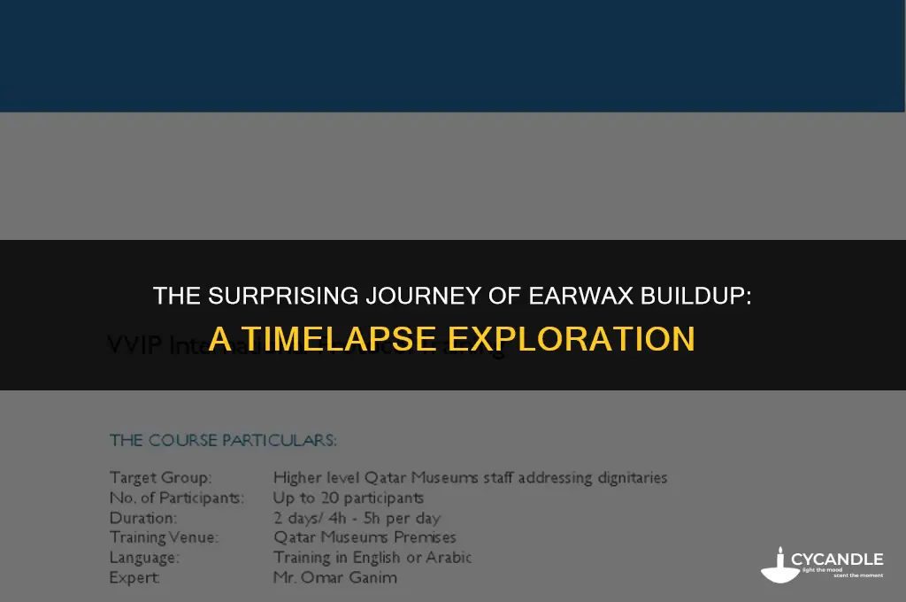 how is ear wax build up timelapse