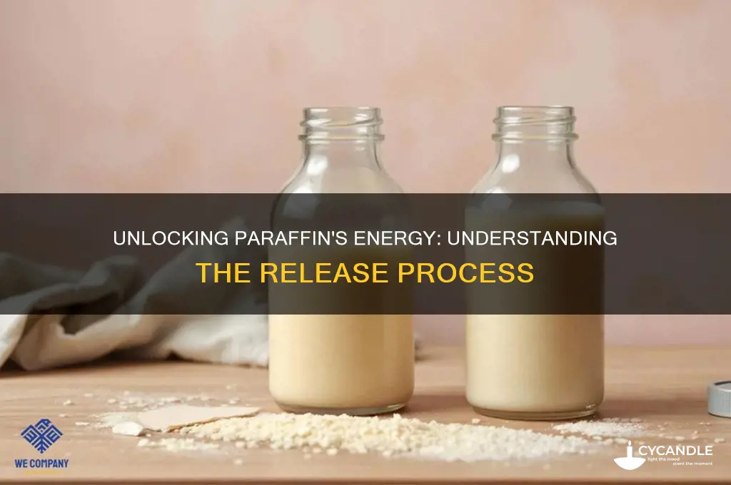 how is the energy that is stored in paraffin released