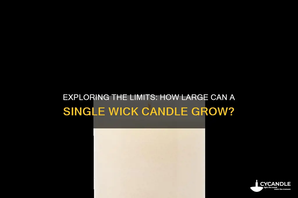 how large can a single wick candle get