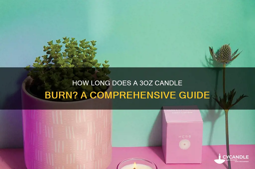how long 3oz candle burn