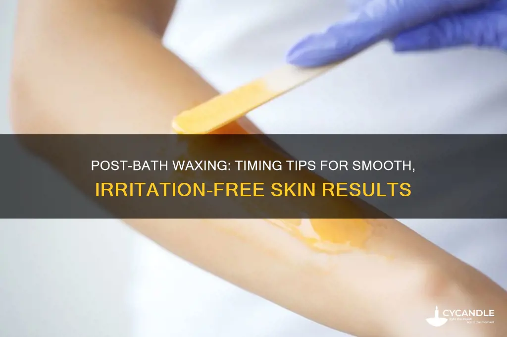 how long after a bath can i wax