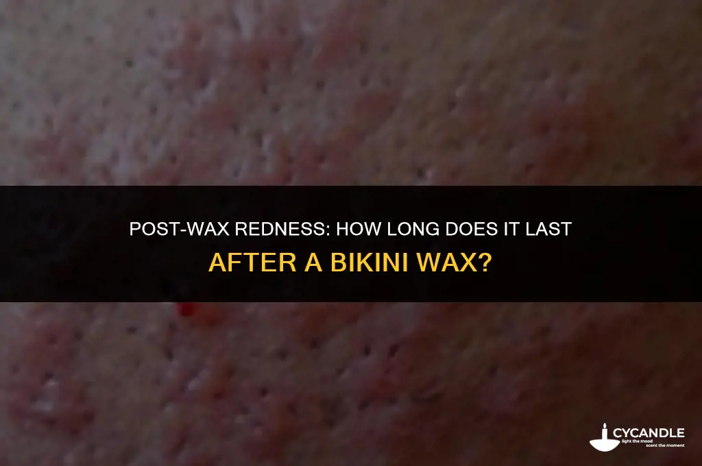 how long after a bikini wax is it red