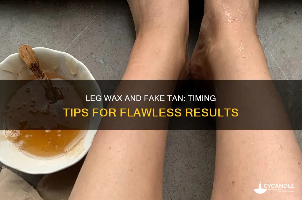 how long after a leg wax can you fake tan