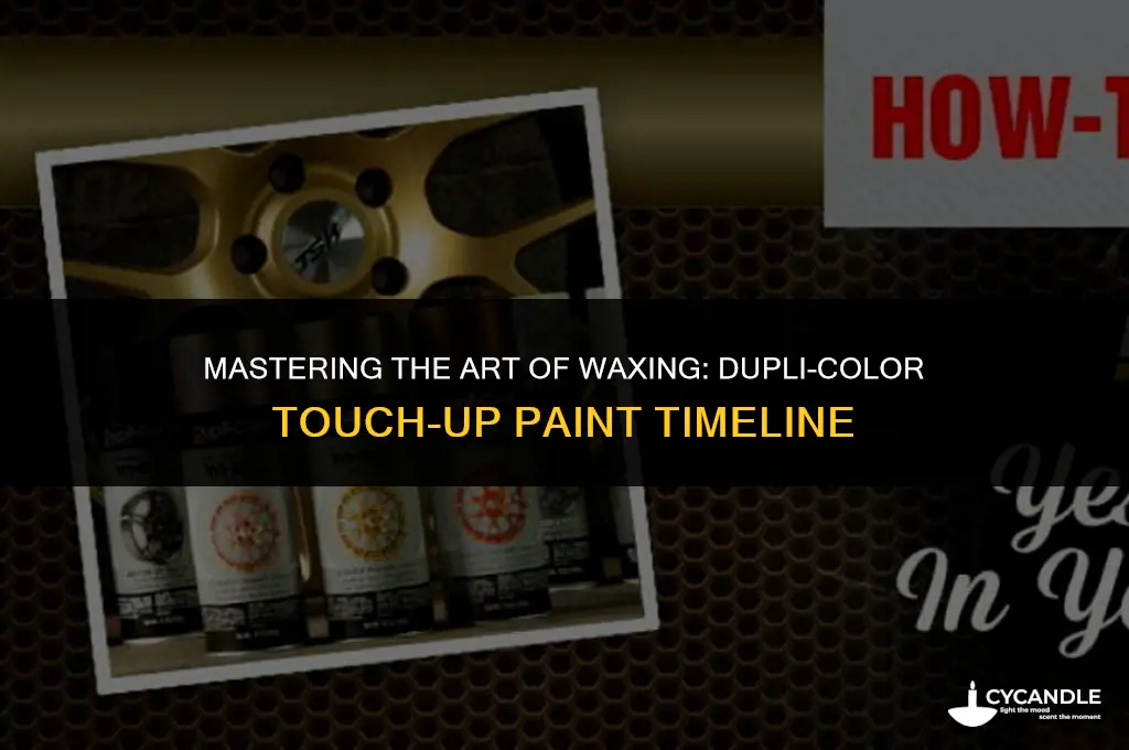 how long after application before waxing duplicolor touch up paint