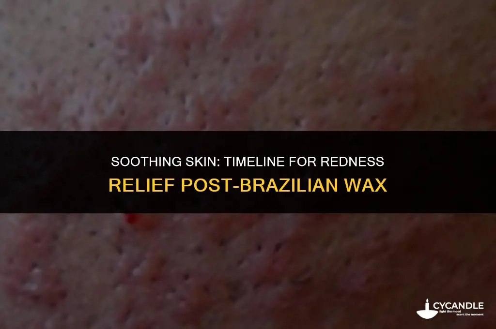 how long after brazilian wax does redness go away