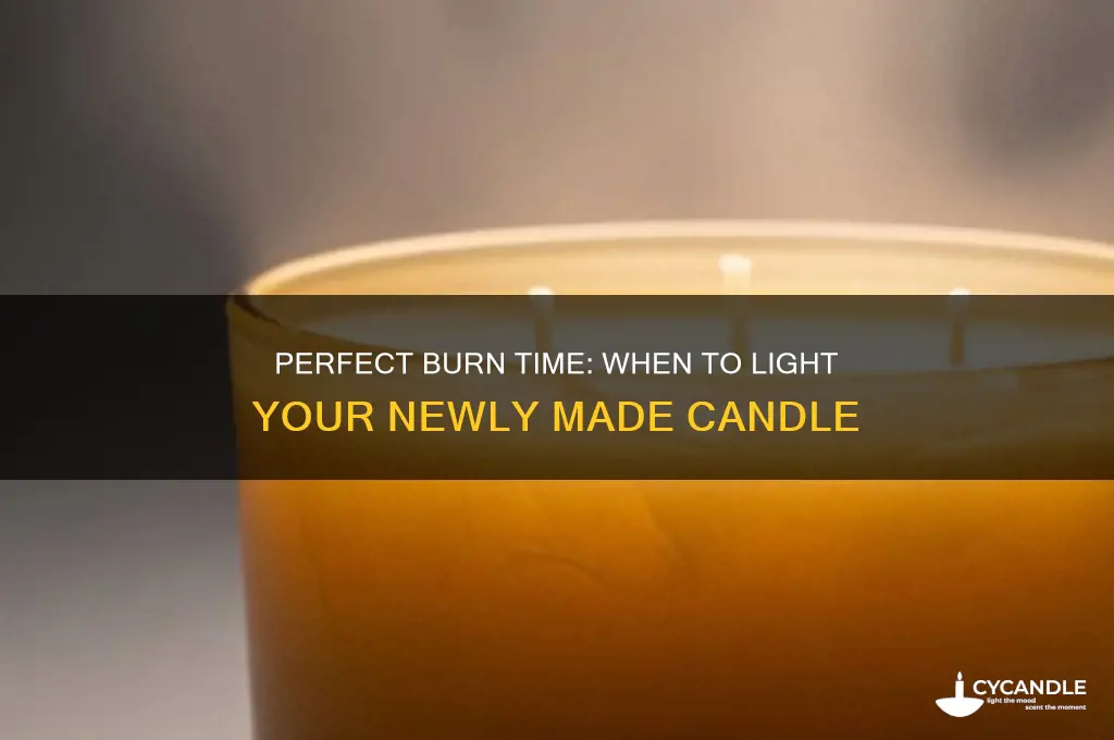 how long after making a candle can i burn it