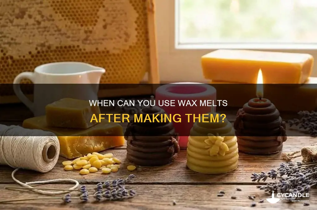 how long after making wax melts can you use them
