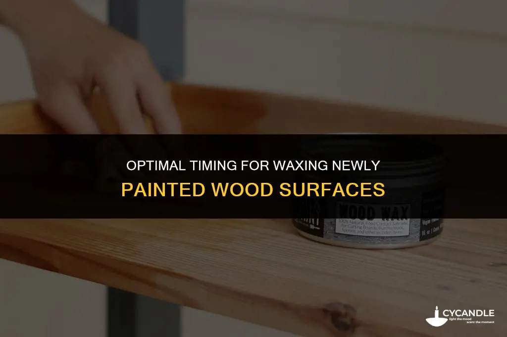 how long after painting wood to wax