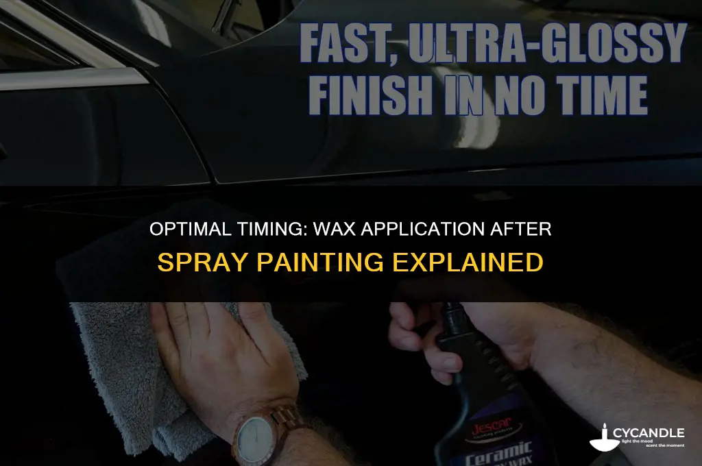 how long after spray paint wait to apply wax