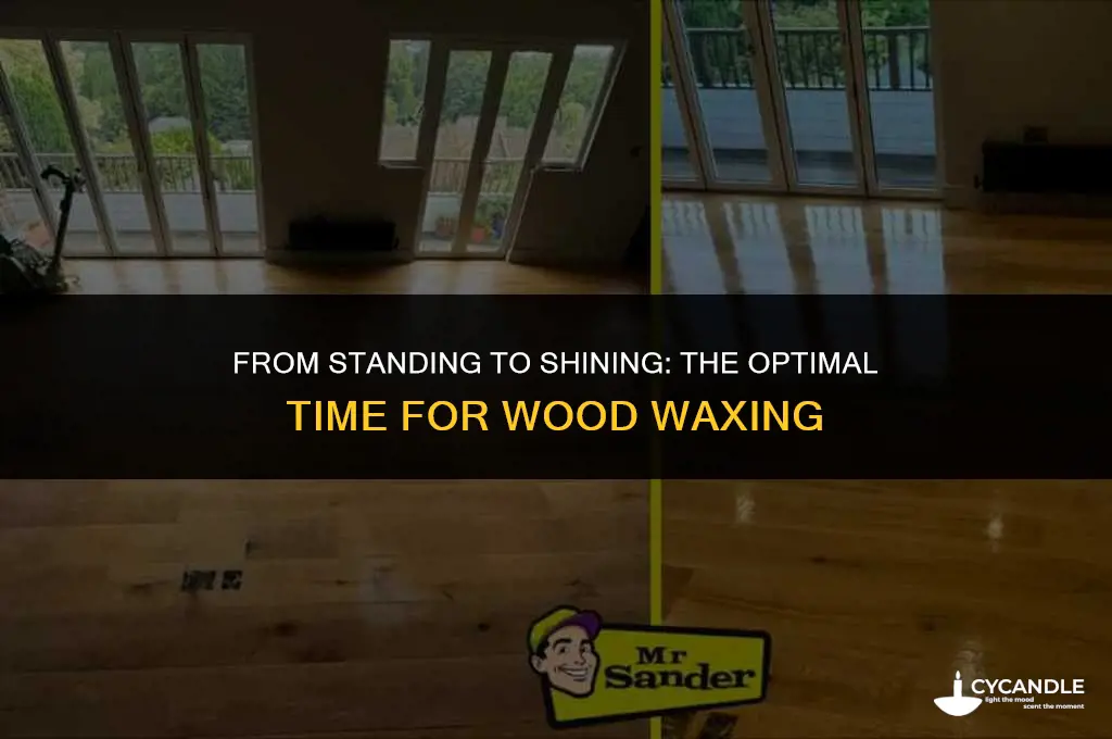 how long after staning wood till waxing