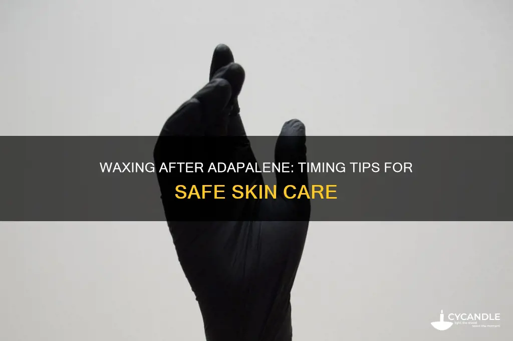 how long after using adapalene can you wax