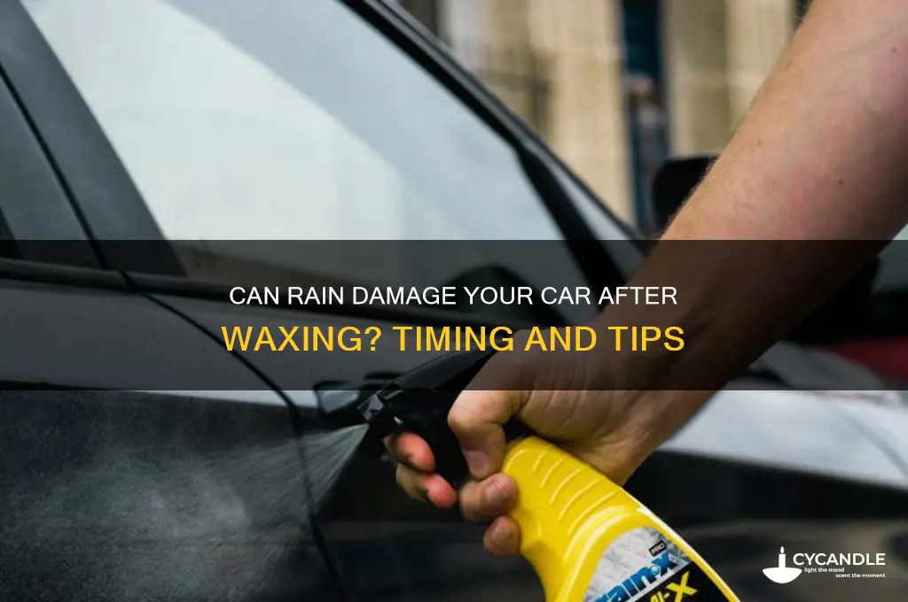 how long after wax can car get rained on