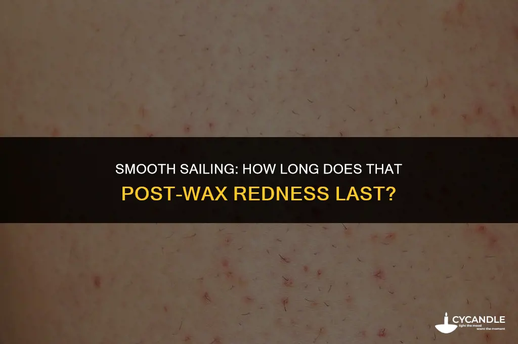 how long are legs red after waxing
