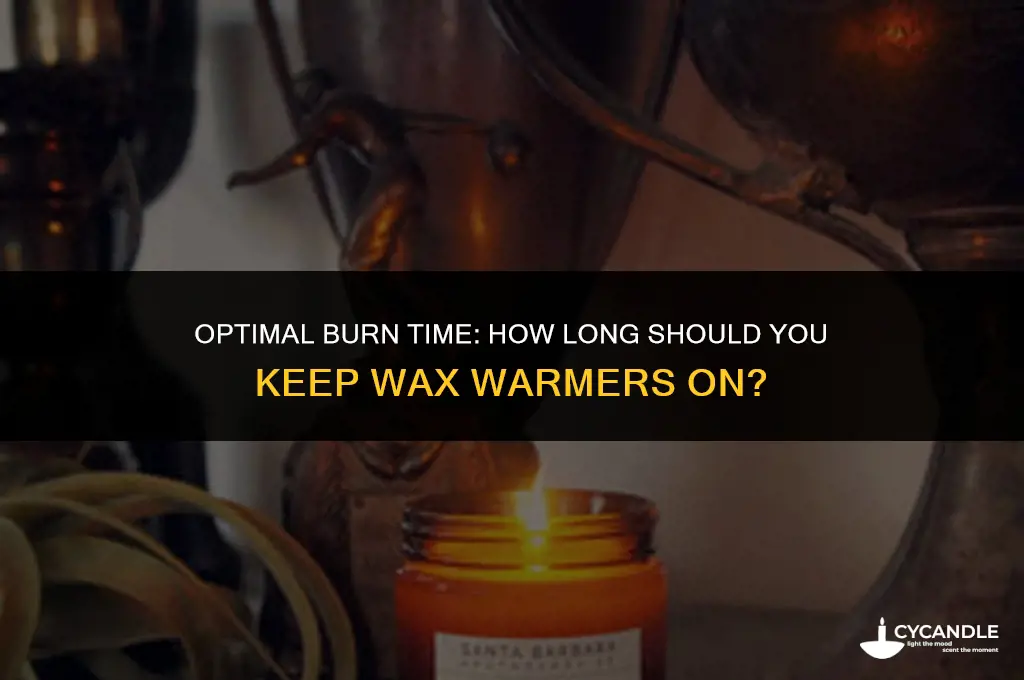 how long are u supposed to keep wax warmers on