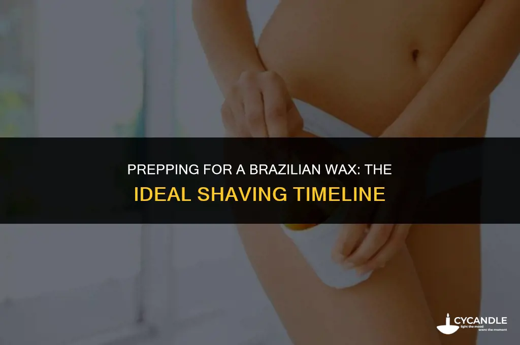 how long before a brazilian wax should i shave