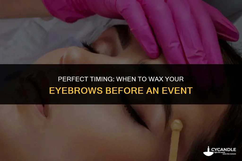 how long before event to get eyebrows waxed