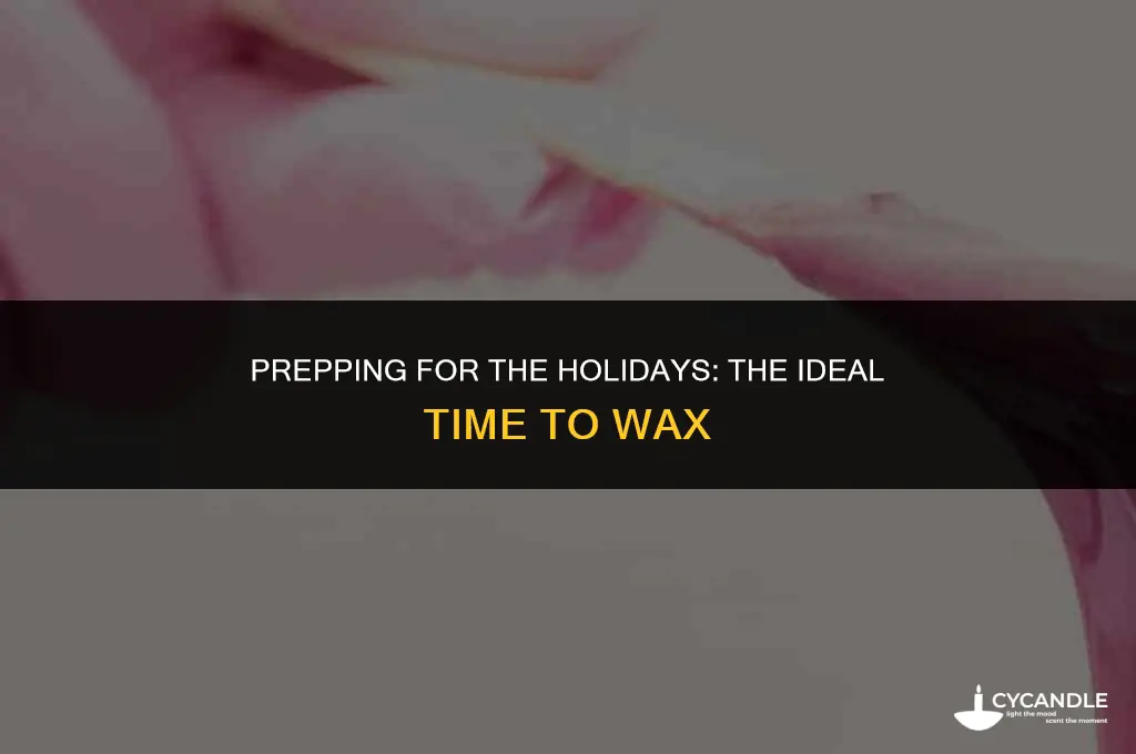 how long before holiday to wax