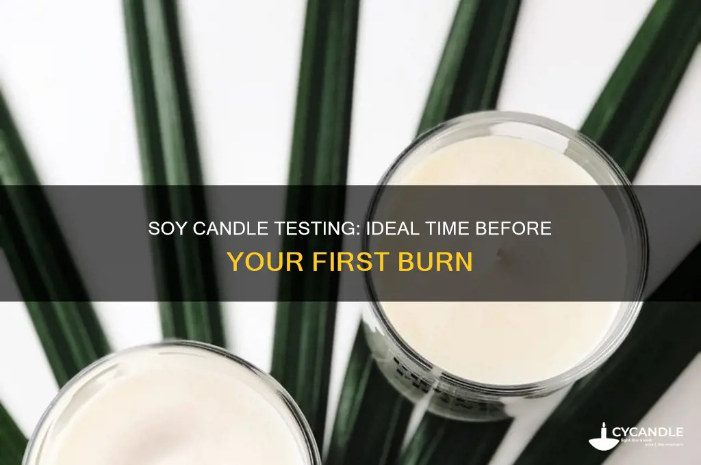 how long before i can test burn a soy candle
