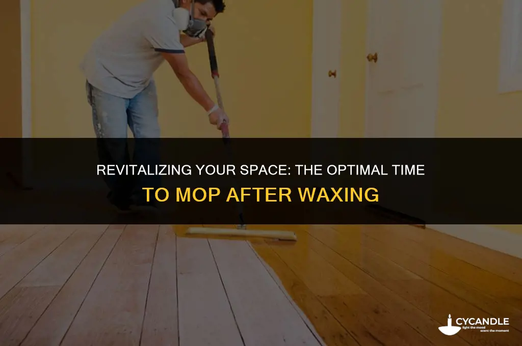 how long before mopping newly waxed floor