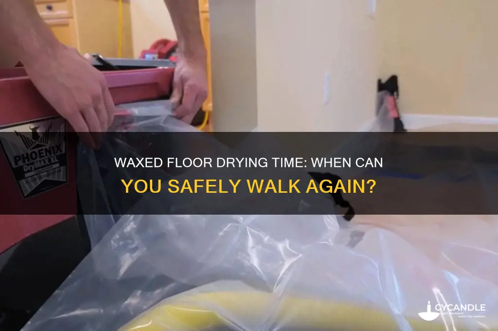 how long before you can walk on a waxed floor