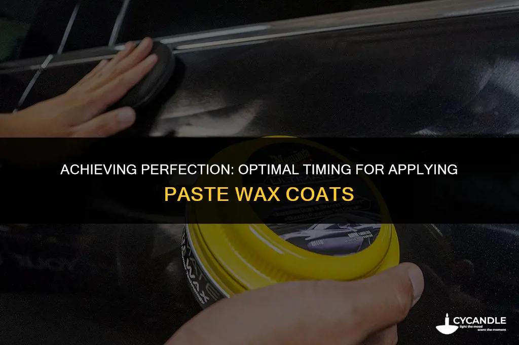 how long between coats of paste wax
