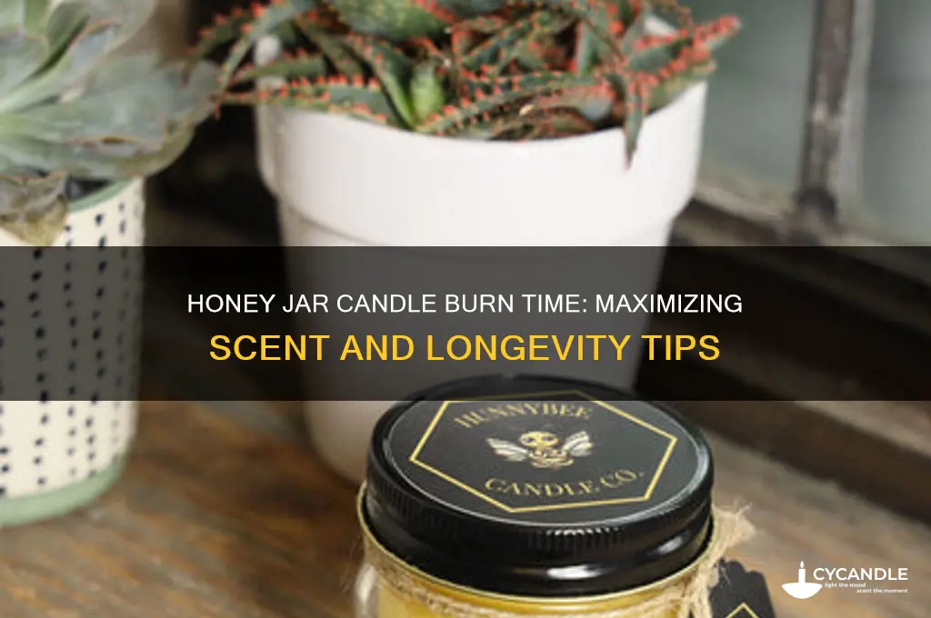 how long burn candle honey jar