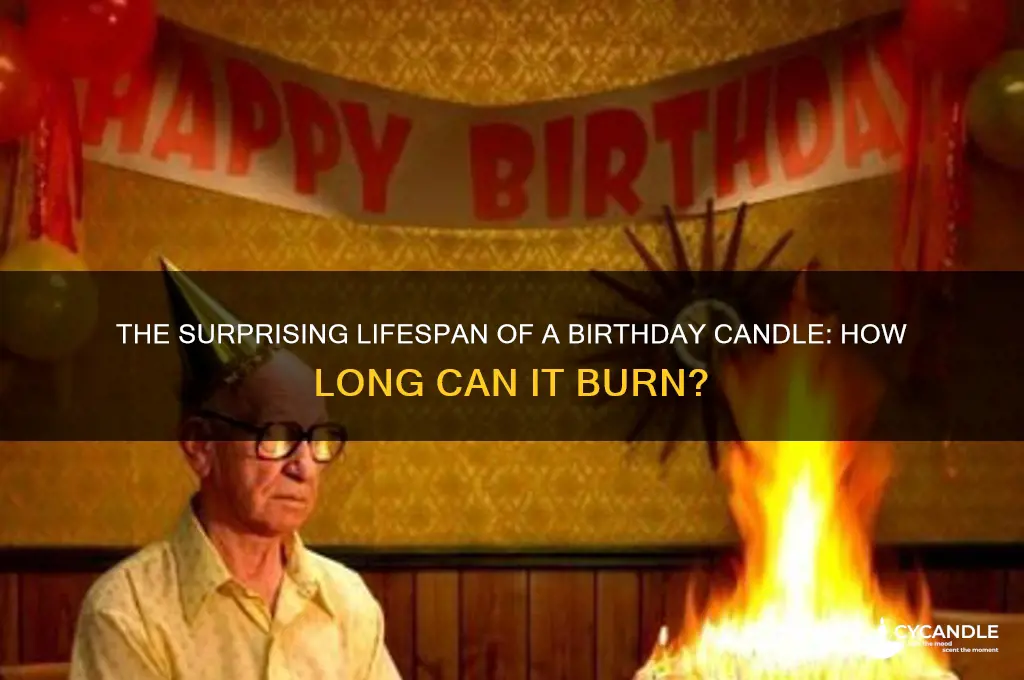 how long can a birthday candle burn