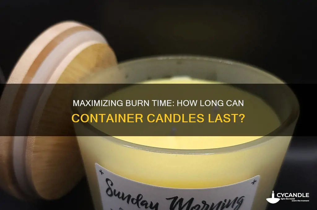 how long can a candle in container last