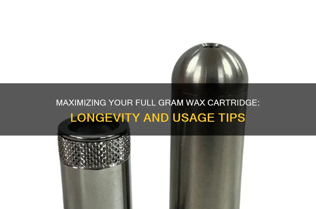 how long can a full gram wax cartridge last