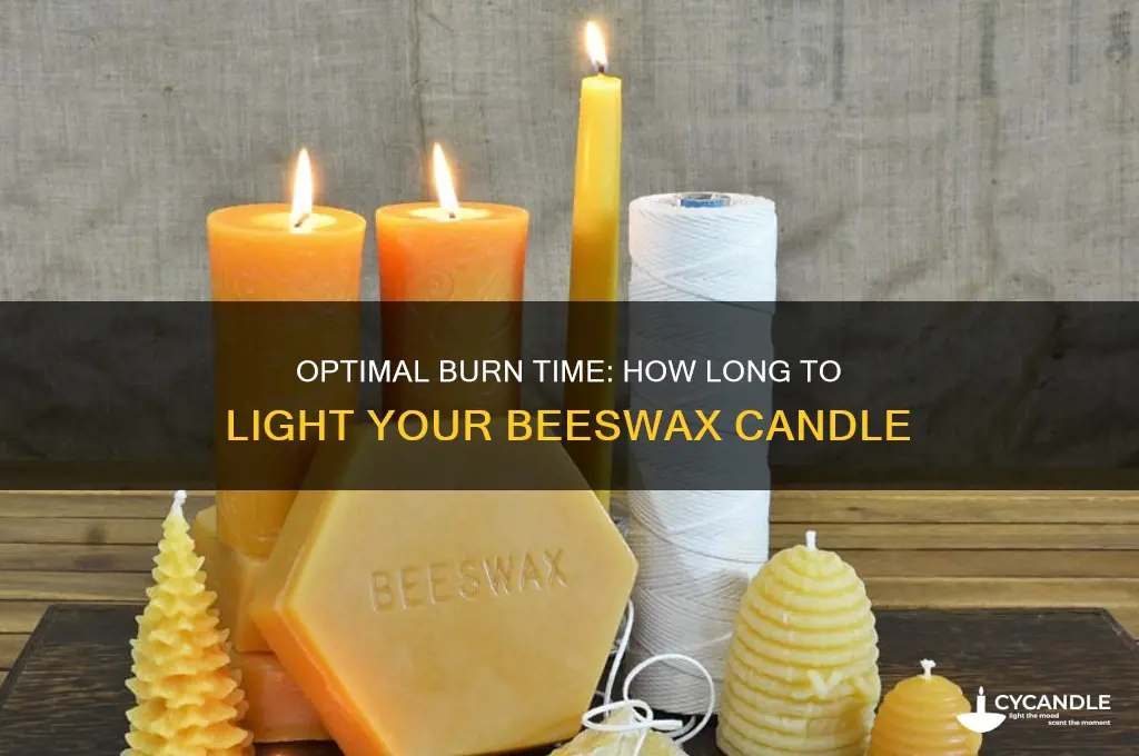 how long can i light a beeswax candle for
