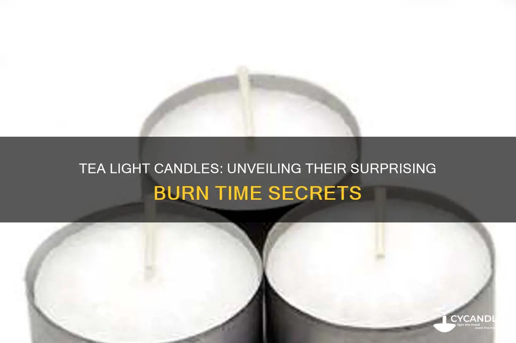 how long can tea light candles burn