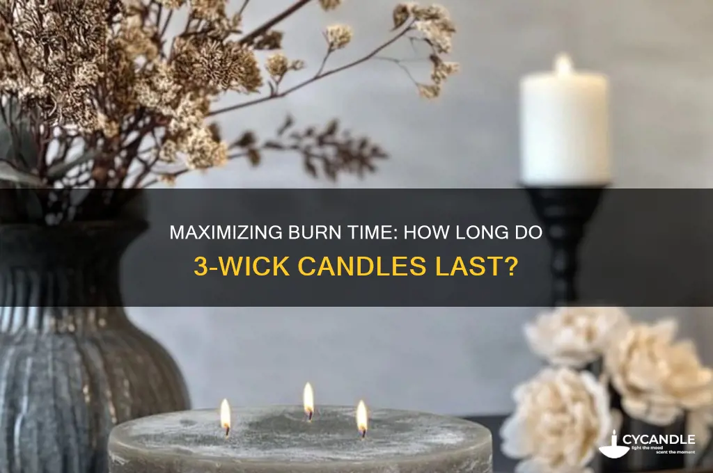 how long do 3 wick candles last