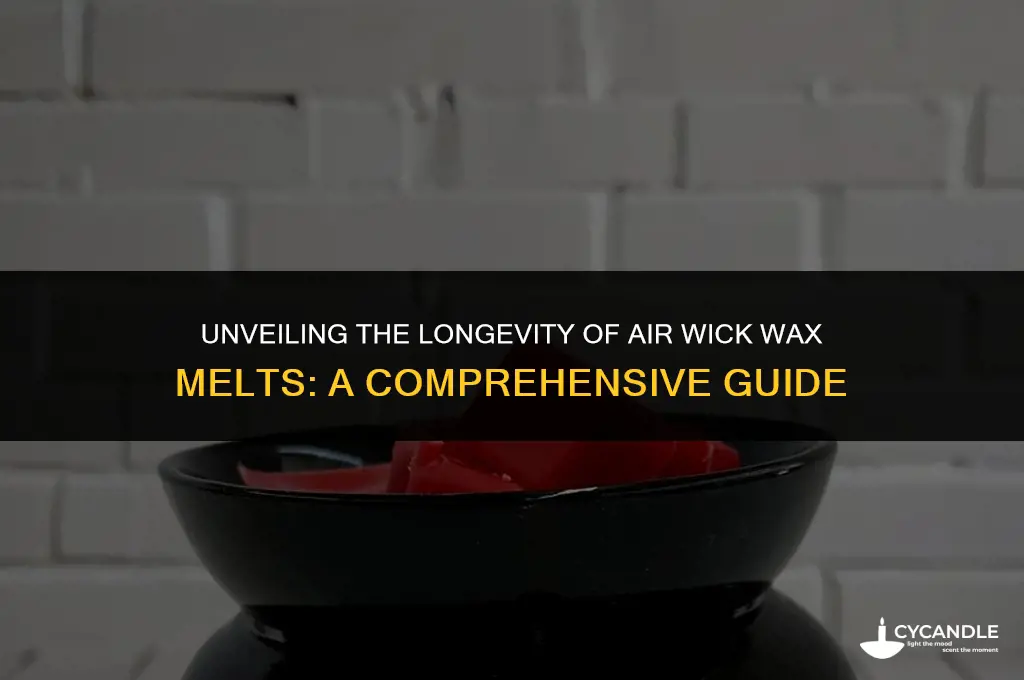 how long do air wick wax melts last