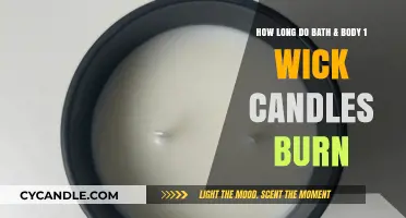 Bath & Body Works 1-Wick Candle Burn Time Explained