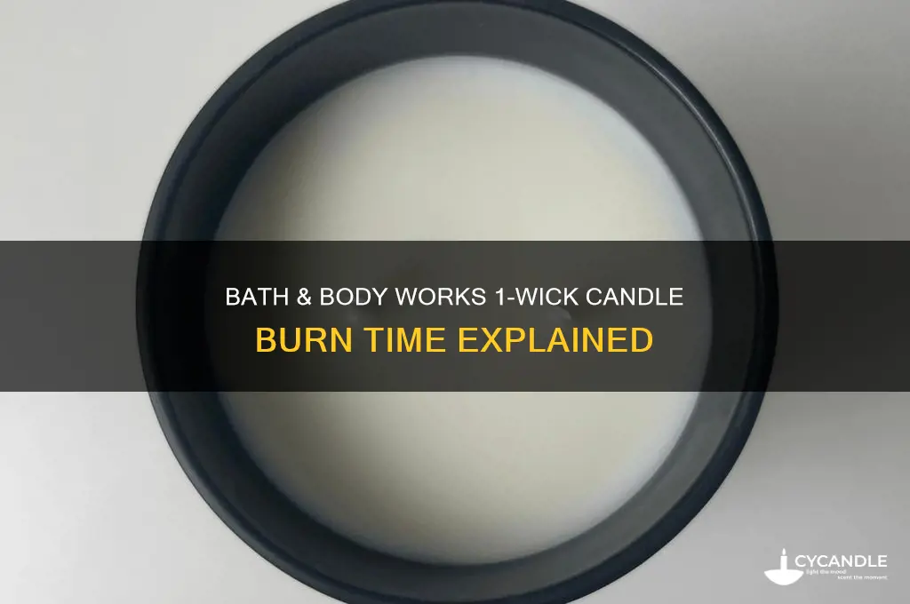 how long do bath & body 1 wick candles burn