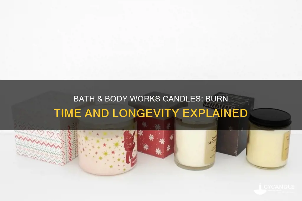 how long do bath and body candles burn