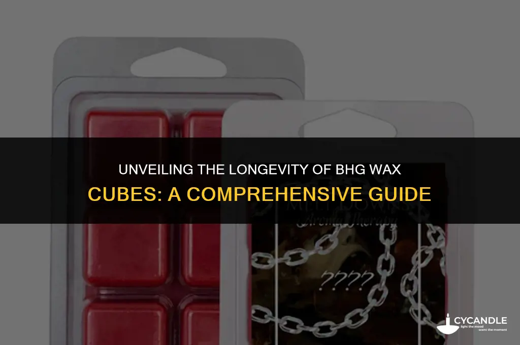 how long do bhg wax cubes last