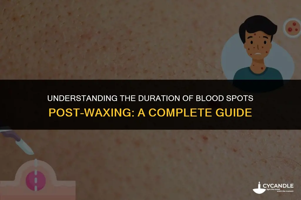 how long do blood spots last after waxing