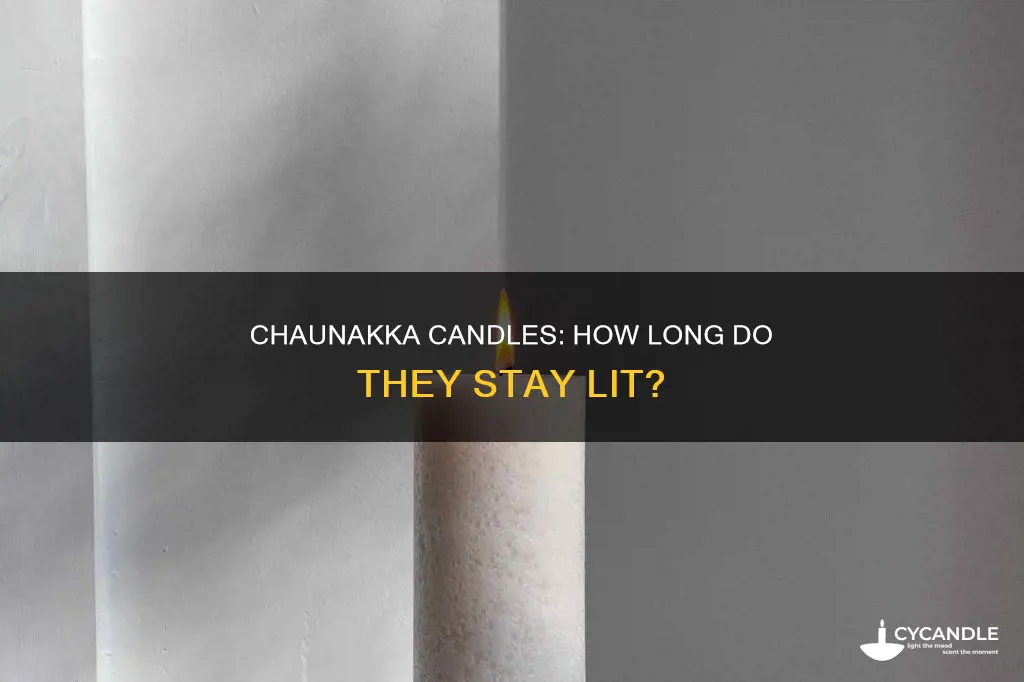how long do chaunakka candles stay lite