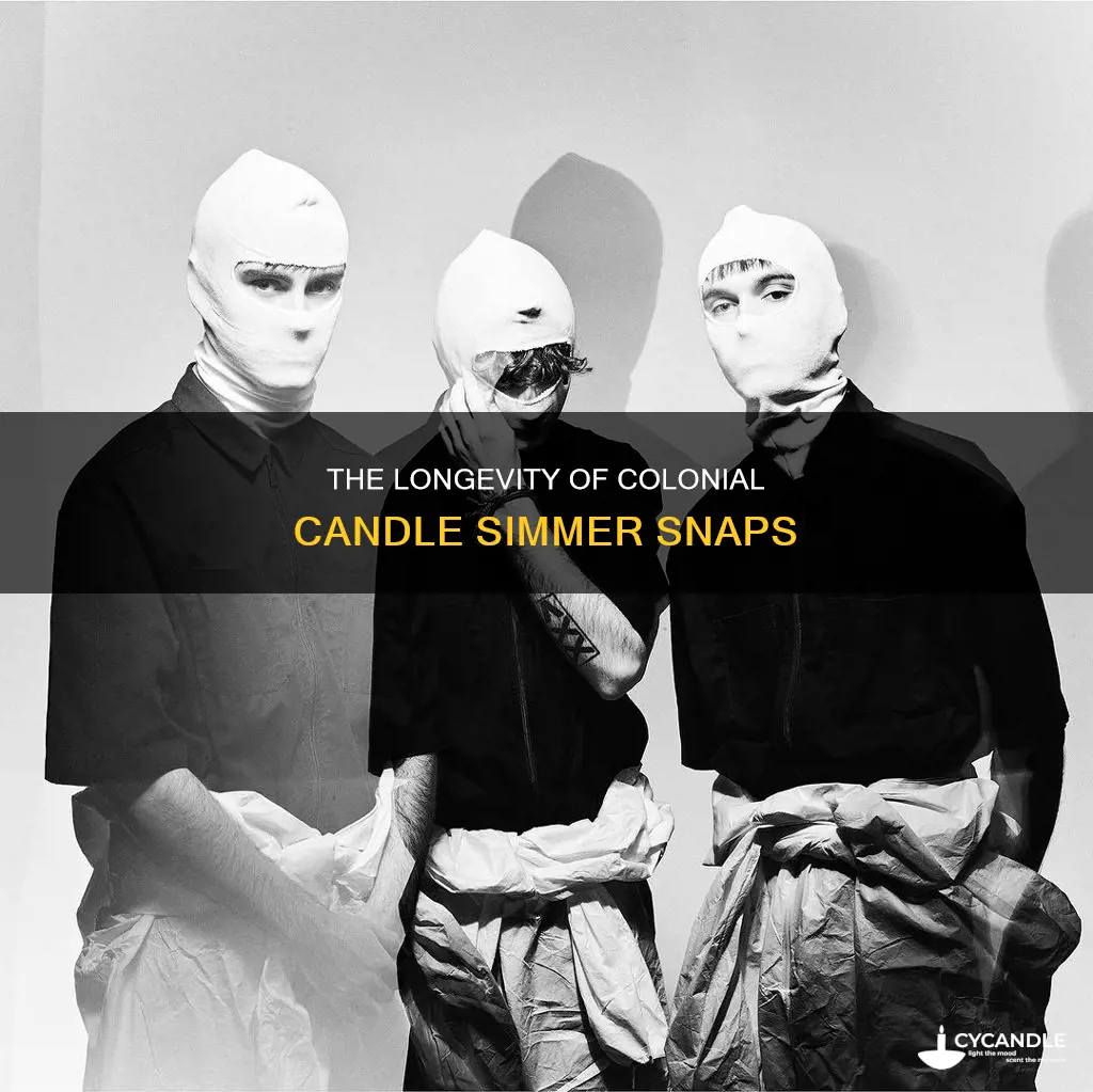 how long do colonial candle simmer snaps last
