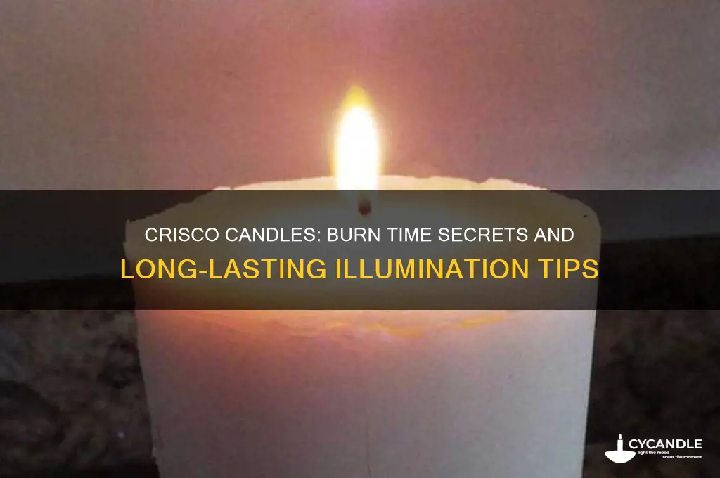 how long do crisco candles burn