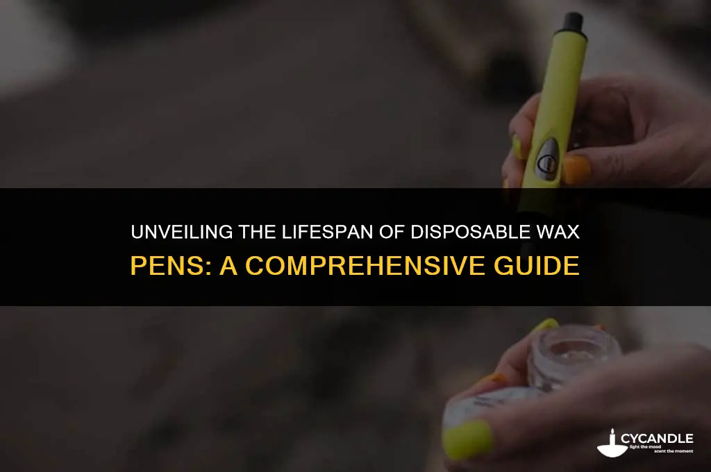 how long do disposable wax pens last