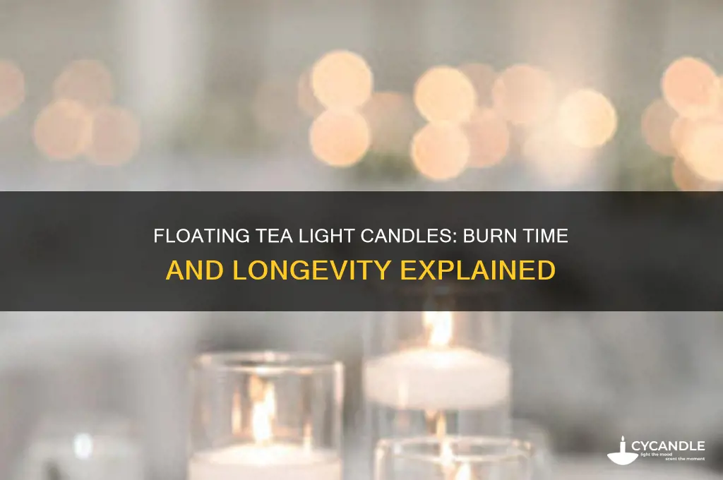how long do floating tea light candles last