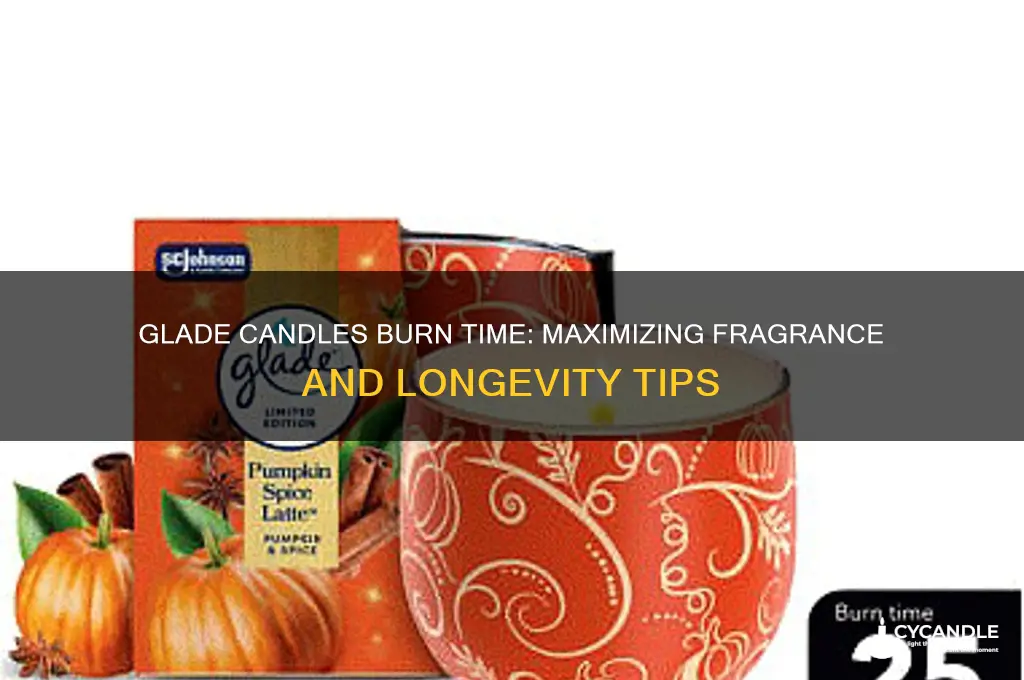 how long do glade candles burn